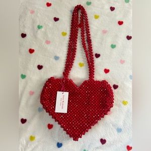 NWT Isaac Mizrahi Beaded Heart Purse